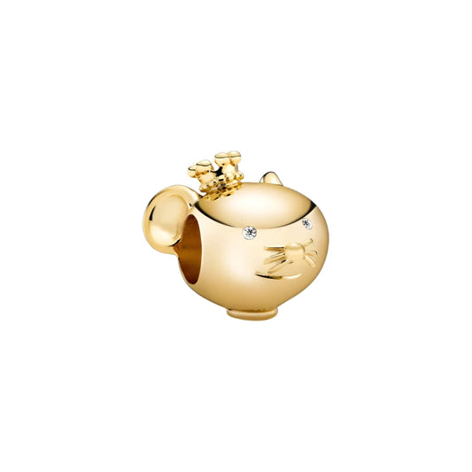 14K Plated CZ Chinese Zodiac Rat Charm
