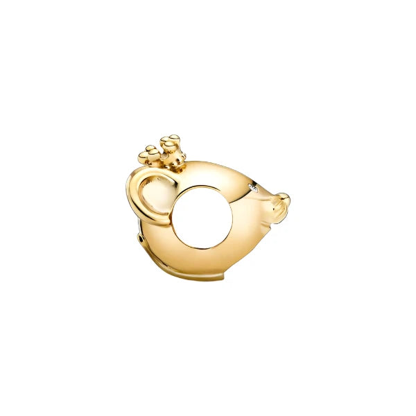 14K Plated CZ Chinese Zodiac Rat Charm