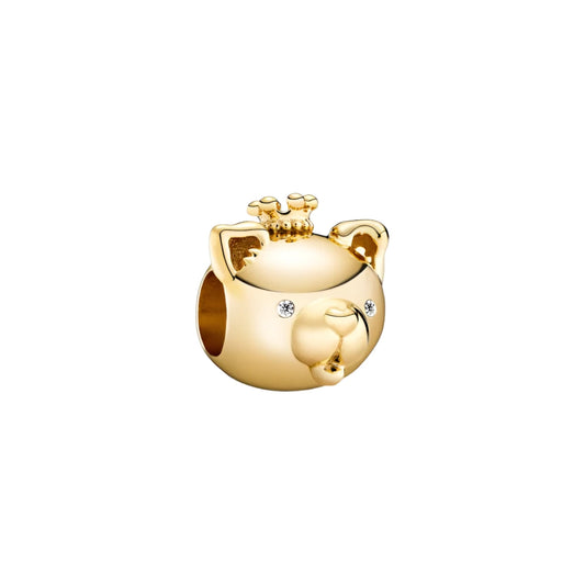 14K Plated CZ Chinese Zodiac Dog Charm