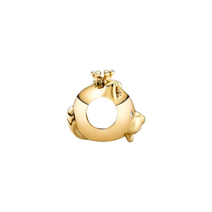 14K Plated CZ Chinese Zodiac Dog Charm