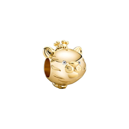 14K Plated CZ Chinese Zodiac Tiger Charm