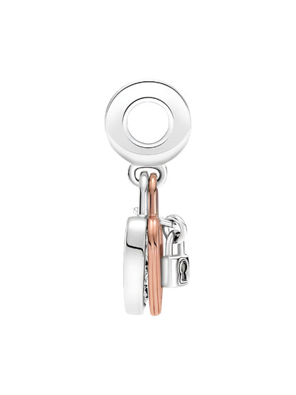 Heart Padlock Double Dangle Charm