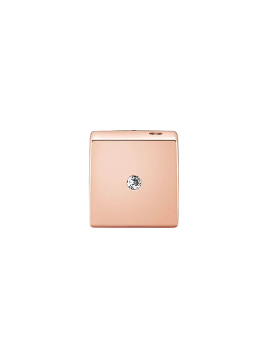 Sparkling Dice Charm Rose 14K