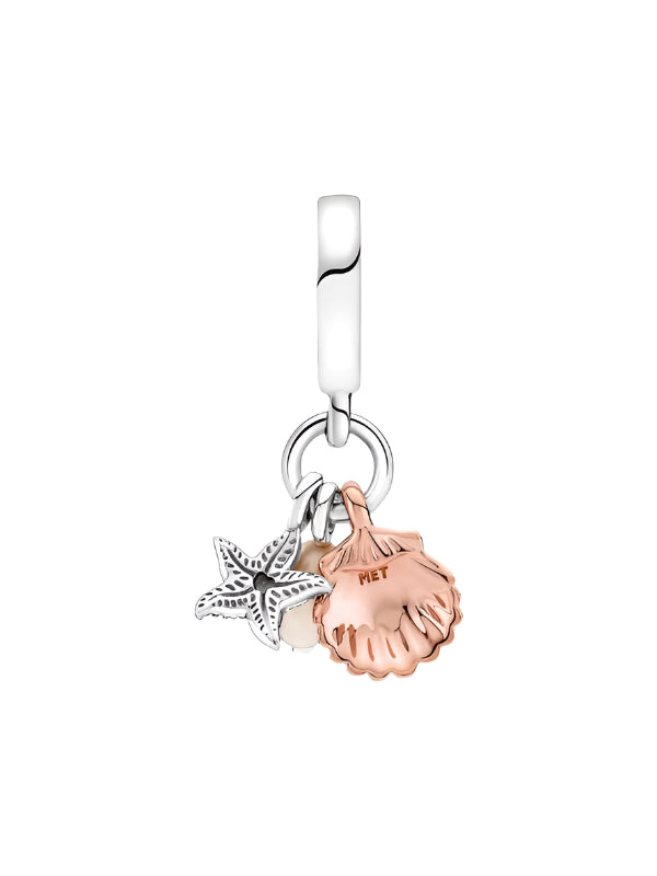 Pearl, Starfish & Shell Triple Dangle Charm