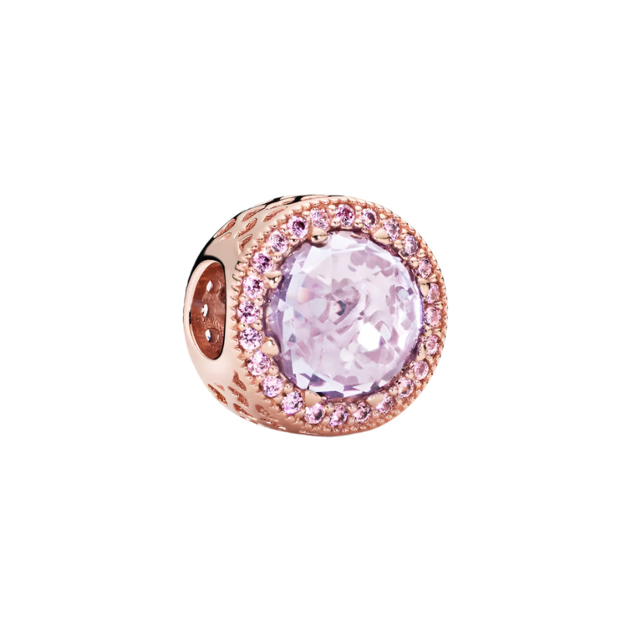Sparkling Lavender Charm 14K Rose