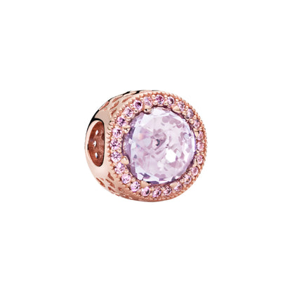 Sparkling Lavender Charm 14K Rose