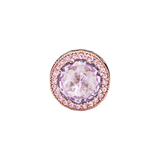 Sparkling Lavender Charm 14K Rose