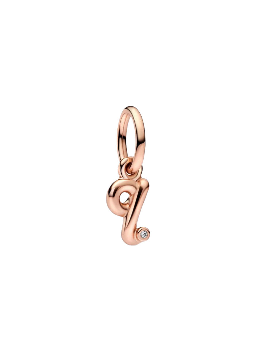 Letter A-Z Script Alphabet Dangle Charm
