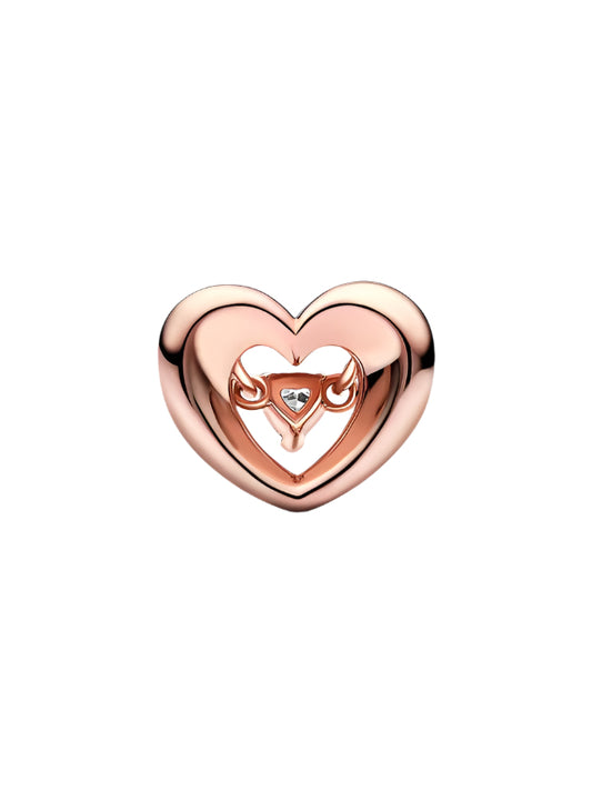 Radiant Heart & Floating Stone Charm