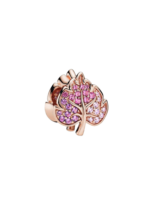 Sparkling Pavé Leaf Charm
