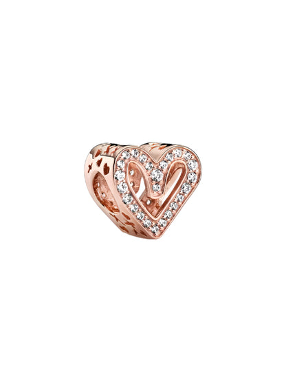 Sparkling Freehand Heart Charm