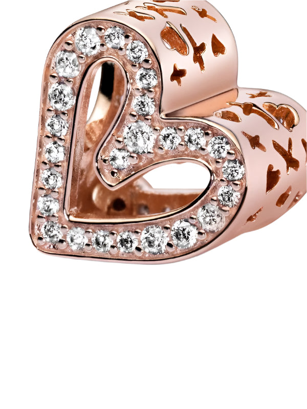 Sparkling Freehand Heart Charm