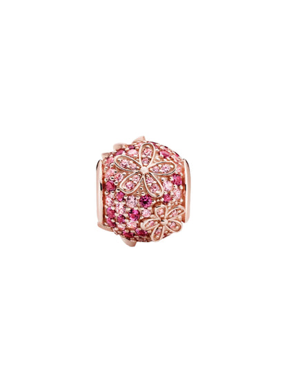 Pink Pavé Daisy Flower Charm