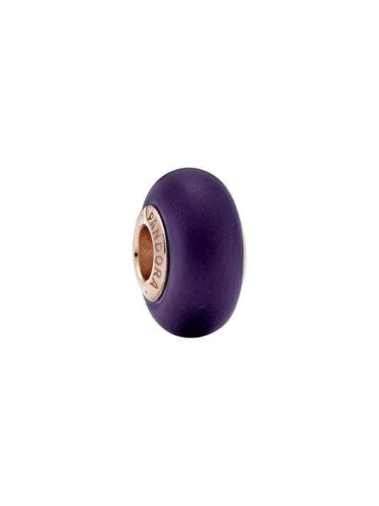 Matte Purple Murano Glass Charm