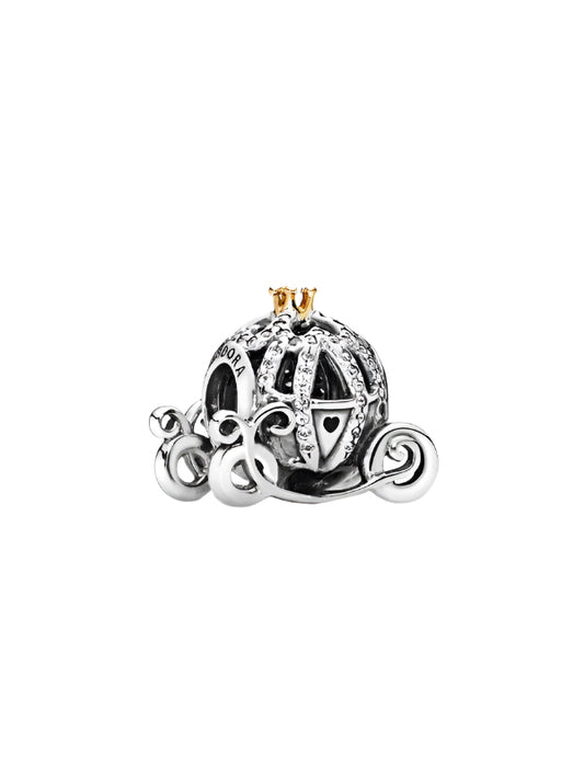 Pandora X Disney Cinderella pumpkin coach with 14k & CZ