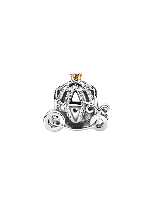 Pandora X Disney Cinderella pumpkin coach with 14k & CZ