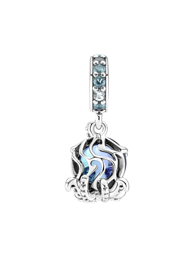 Octopus Murano Glass Dangle Charm