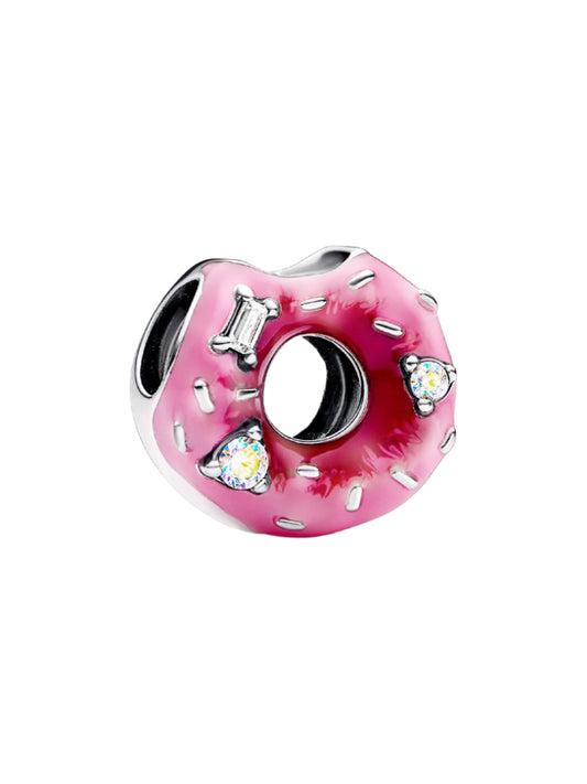 Sparkling Sprinkled Donut Charm