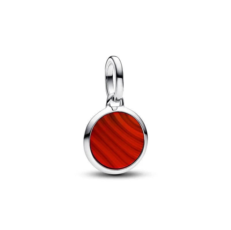 Red Engravable Mini Medallion Charm