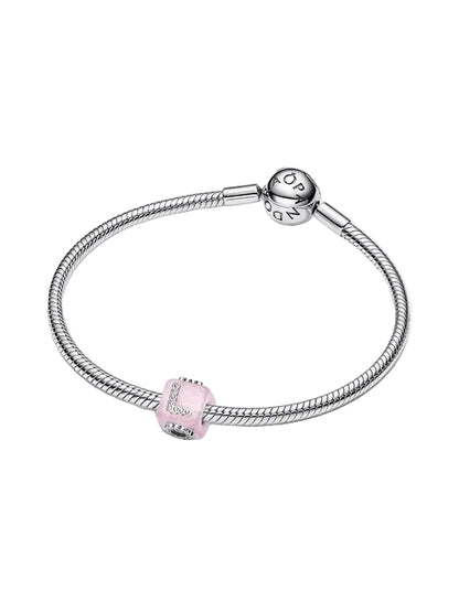 Pink Murano Glass Love Cube Charm