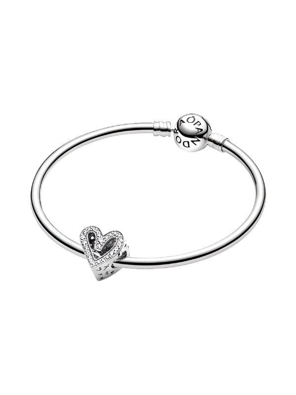 Sparkling Freehand Heart Charm
