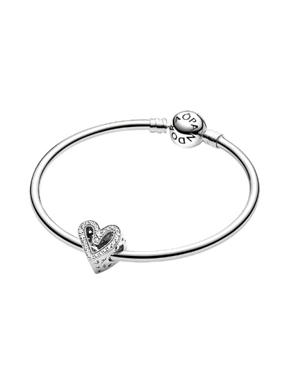 Sparkling Freehand Heart Charm