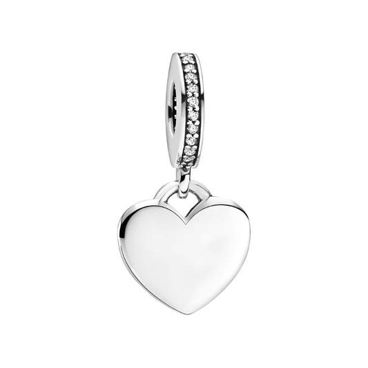 Engravable Heart Tag Dangle Charm