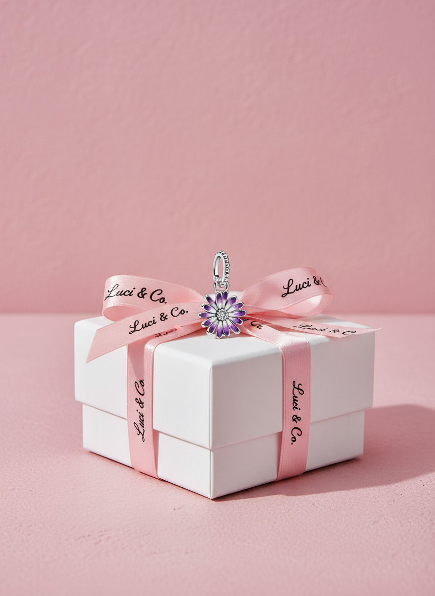 Purple Daisy Dangle Charm