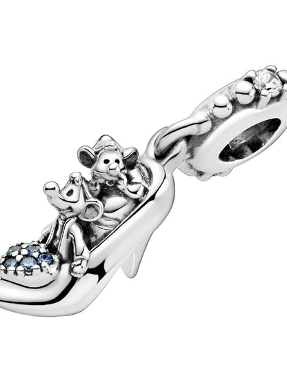 Disney Cinderella Glass Slipper & Mice Dangle Charm