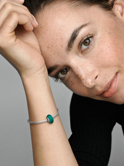 Matte Green Murano Glass Charm