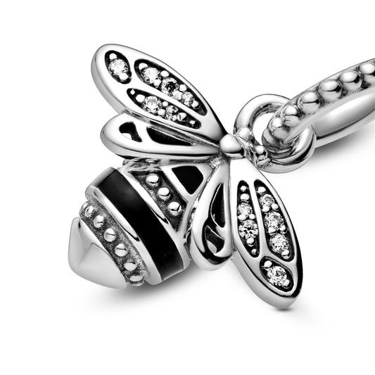 Sparkling Silver Queen Bee Pendant