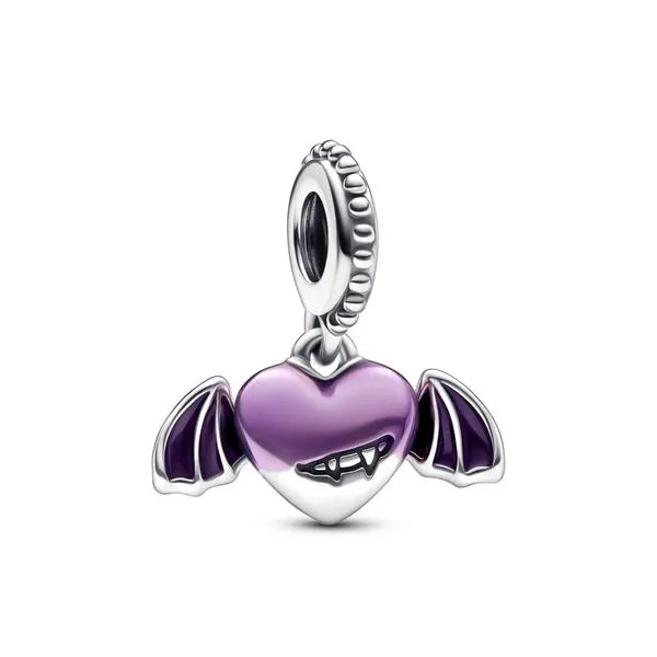 Vampire Winged Heart Dangle Charm
