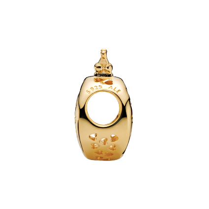 14k Gold-plated crown O charm