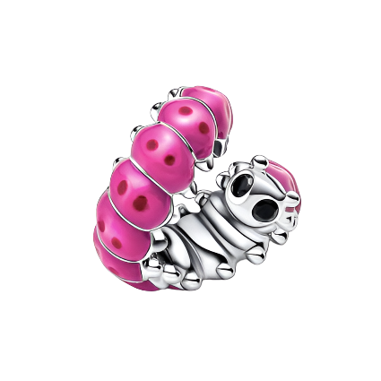 Cute Curled Caterpillar Charm