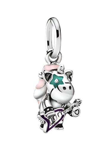 Bruno the Unicorn Punk Band Dangle Charm