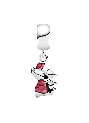 Pandora X  Disney Piglet silver dangle with pink enamel