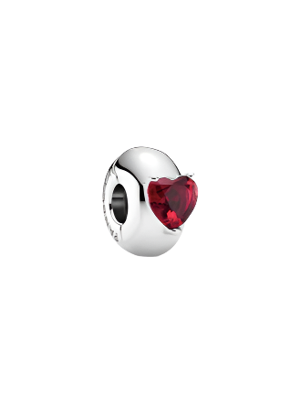 Red Heart Solitaire Clip Charm