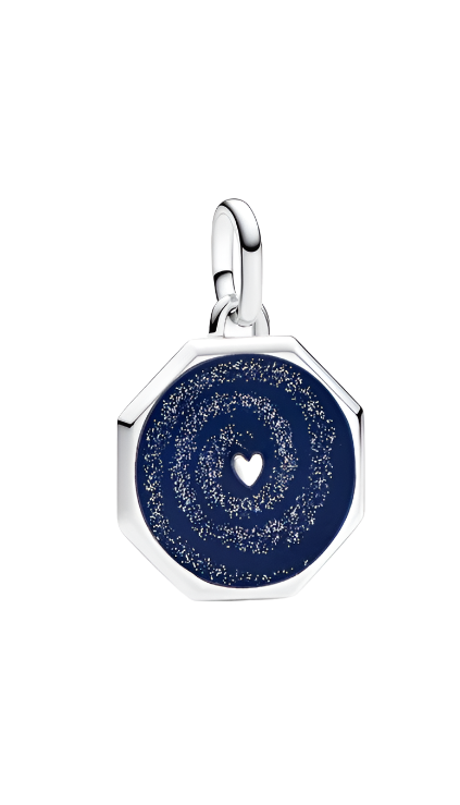 Galaxy Heart Medallion Charm
