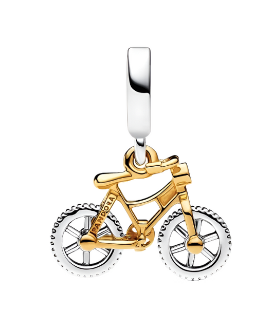 Two-tone Spinning Wheels Bicycle Dangle Charm