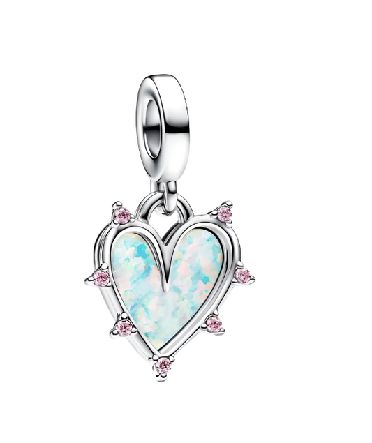 Friendship Opalescent Double Dangle Charm