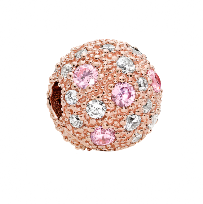 Rose Cosmic Stars Clip with Pink and Clear Zirconia
