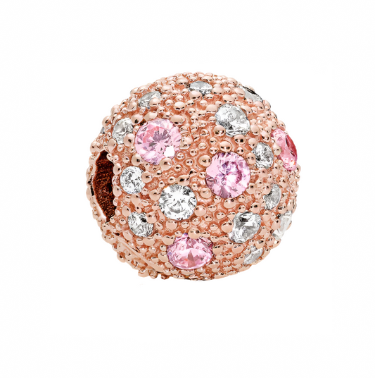 Rose Cosmic Stars Clip with Pink and Clear Zirconia