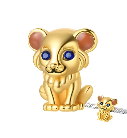 Gold-Plated Lion Charm