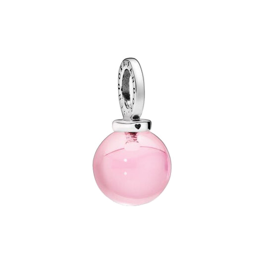 Sterling Silver Love Potion Pendant with Pink Crystal