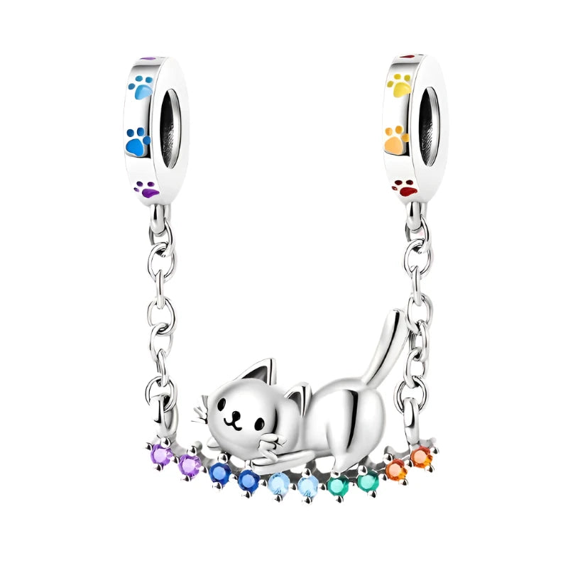 Cat Rainbow Swing Charm
