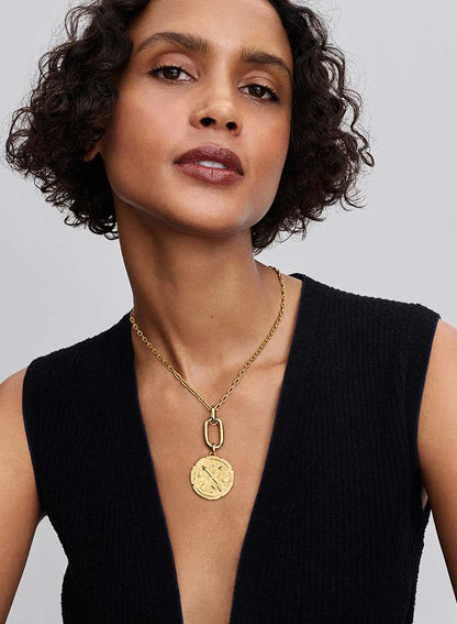 Crossing Arrows Oversized Medallion Charm