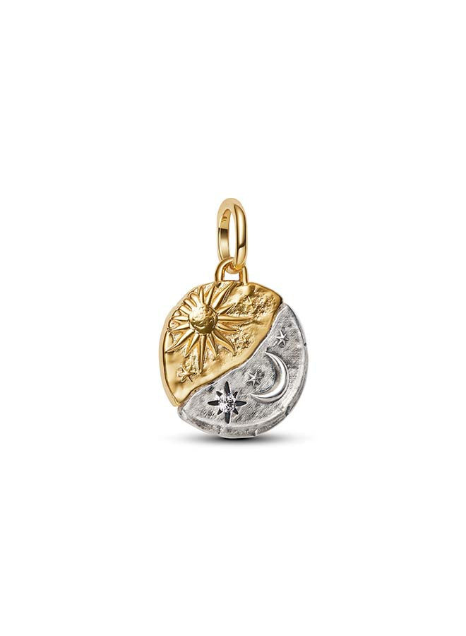 Sun and Moon Medallion Charm