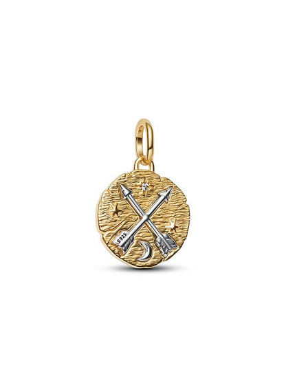 Crossing Arrows Medallion Charm