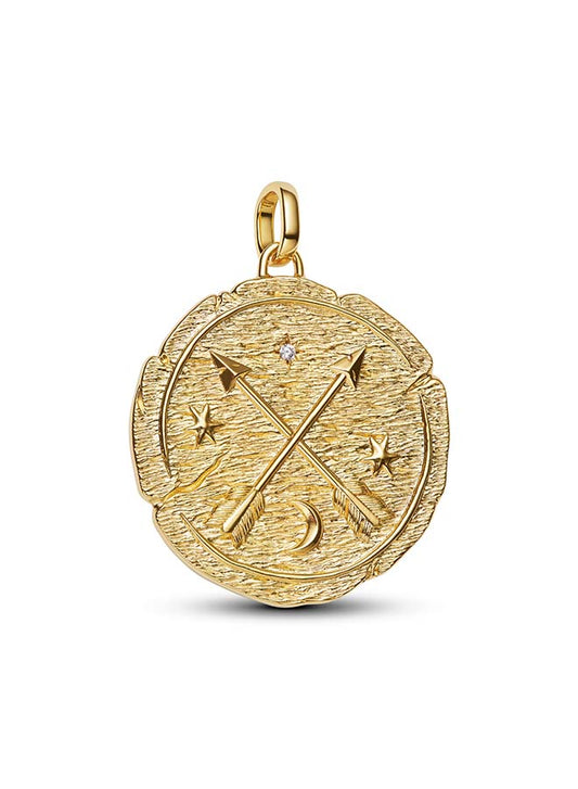 Crossing Arrows Oversized Medallion Charm