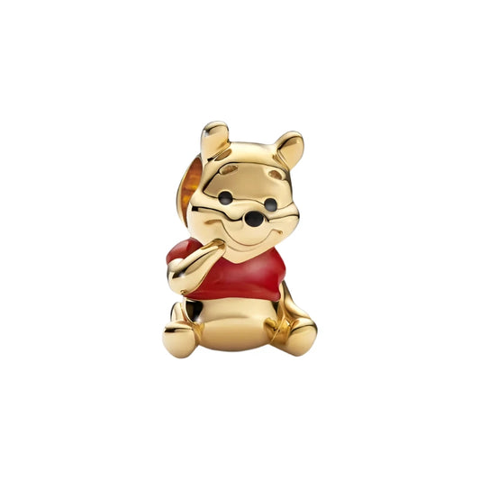 Pandora X Disney Winnie the Pooh 14k gold-plated charm with red and black enamel
